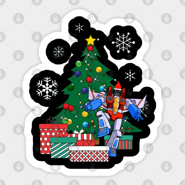 Starscream Around The Christmas Tree Transformers Sticker by box2boxxi